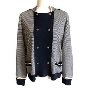 NWT Vintage St John Military Knit Cardigan Resort 2012 Large